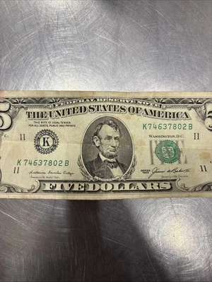 Raro billete de 5 dólares 1985 Foto 1 de 3