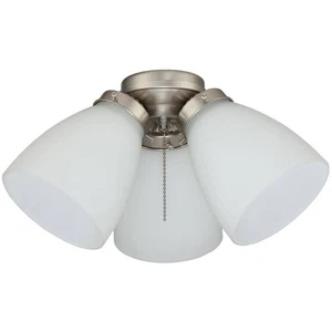 Hampton Bay 3-Light Brushed Nickel Ceiling Fan Shades LED Light Kit - Picture 1 of 1