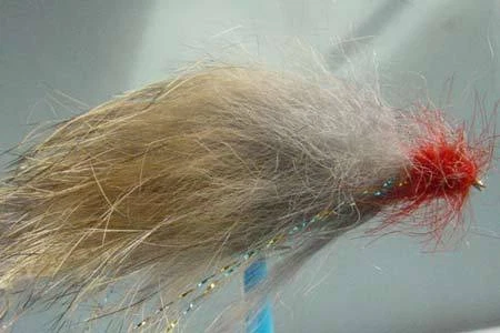 PECHETRUITE 1x Mouche de peche Streamer Pouic grizzly H8 / H10