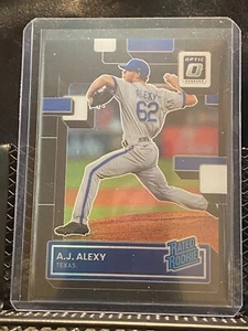 A.J. Alexy RC 2022 Donruss Optic Rated Rookie Black Holo #2/25 Rangers - Imagen 1 de 2