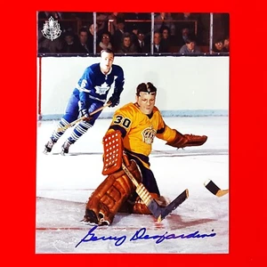 Autogrammiertes Gerry Desjardins Los Angeles Kings Foto - X3 - Bild 1 von 2