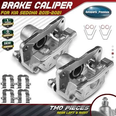 Pair Rear Disc Brake Calipers with Bracket for Kia Sedona 2015 2016 2017-2021 - Image 1 of 4