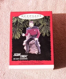 1996 Star Trek: The Next Generation Commander Riker Hallmark adorno de recuerdo - Imagen 1 de 7