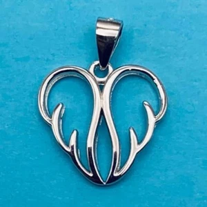 Engelsflügel Herz Charm oder Anhänger brandneu Sterlingsilber 925 - Bild 1 von 4