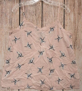 Womens Sz XL Lover Birds Camisole Rayon Top Adjustable Straps NWT GAP - 950105 - Picture 1 of 3