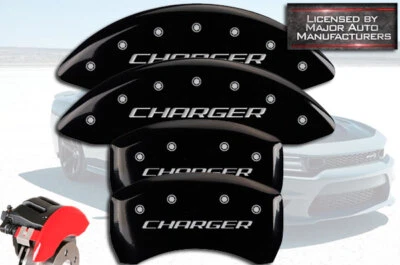 2011-2023 道奇 "Charger" SE SXT BR3 前后黑色 MGP 刹车卡钳盖 — 第 1/4 张图片
