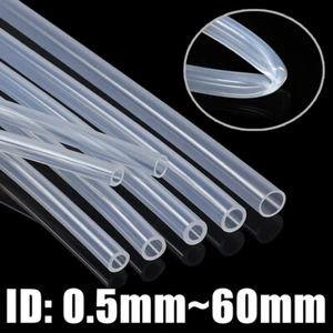 Tubo de silicona translúcida transparente de grado alimenticio de 2-15 mm tubo de silicona curado de platino - Imagen 1 de 8