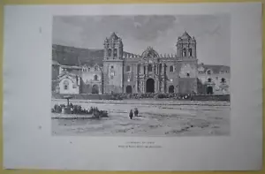 1893 Reclus Druck Kathedrale in Cuzco, Peru, #45 - Bild 1 von 1