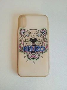 KENZO Ladies White Tiger Brand Logo iPhone X Hard Shell Phone Case NEW RRP50 - Picture 1 of 23