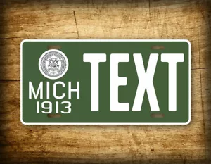 Personalized Antique Replica 1913 Michigan State License Plate Custom MI Tag - Picture 1 of 5
