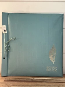 YY) Vintage 50's 60's Scrapbook Large Blank MCM Mid Century Modern Leaf Westab - Imagen 1 de 14