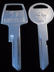 1957-1958 MOPAR Pentastar KEY blank SET Plymouth Dodge Chrysler Desoto Imperial - Picture 1 of 5