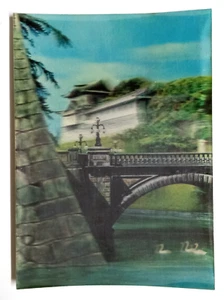 Tokyo Japan Nijubashi Gateway To Imperial Palace Bridge Lenticular Postcard 3D - Picture 1 of 2