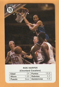 Ron Harper Cleveland Cavaliers 1988 Fournier NBA Estrellas #18 Miami-Ohio 8U - Imagen 1 de 2
