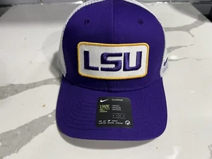 NWT LSU Tigers Nike Classic99 Adjustable Trucker Mesh Snapback Hat Cap Unisex - Picture 1 of 7