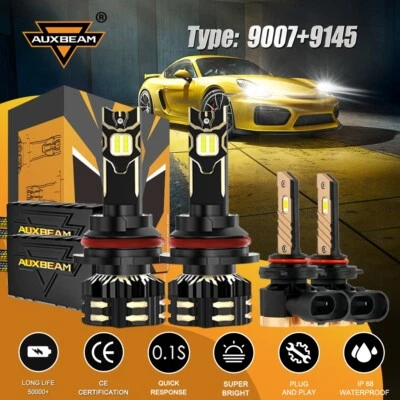 For Ford Explorer Sport Trac 2001-2005 4X AUXBEAM LED Headlight Fog Light Bulbs - Image 1 of 4