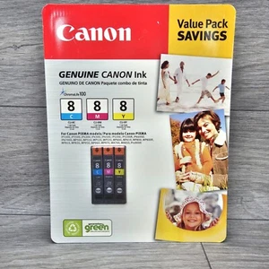 Genuine Canon Value Combo Pack 8C 8M 8Y Ink Cartridges ChromaLife100 - Picture 1 of 8