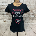 Womens Black Mommy's Mothers Day Graphic Tee Sz Medium Short Sleeve NWOT (6295)