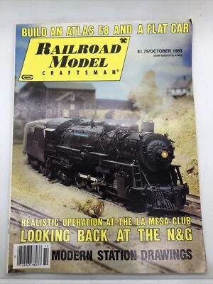 RAILROAD MODEL CRAFTSMAN MAGAZINE (October 1983) Atlas E8, Flat Car, Fort Collin - Image 1 of 4