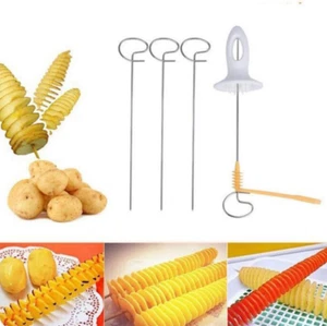 Potato Tornado Slicer Manual Cutter Spiral Chips Cooking Tools Kitchen Knife - Picture 1 of 4
