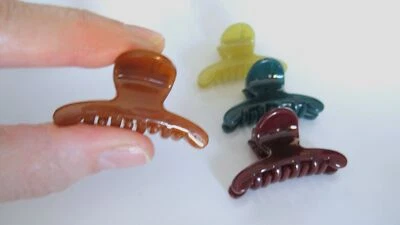 Extra small mini acrylic hair claw clip for fine, thin hair - Image 1 of 4