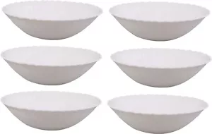 6-Piece Cereal Bowl Opal Glass Serving Bowls Soup Ramen Pasta Salad 19cm White - Picture 1 of 3