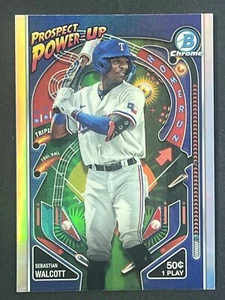 SEBASTIAN WALCOTT 2024 Bowman Prospect Power Up #PP-20 Texas Rangers - Picture 1 of 2