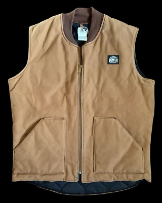 Chaleco Polar King by Key Para Hombre Grande Largo Marrón Lona Aislado Pato EE. UU. Foto 1 de 4