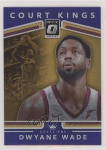 2017-18 Panini Donruss Optic Court Kings Purple Prizm Dwyane Wade #4 HOF