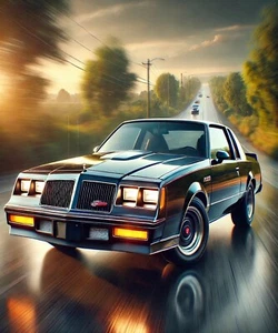 Grand National Muscle Car Sherpa Überwurf Decke - Sleek Black Classic  - Bild 1 von 6