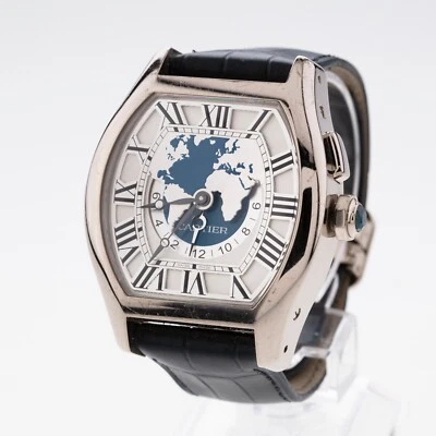 Reloj Cartier Tortue Multi Zona Horaria W1580050 K18WG Hombre TO159202 Foto 1 de 4