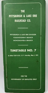Pittsburgh & Lake Erie Railroad Timetable #7 1971 Trains Locomotives - Picture 1 of 11