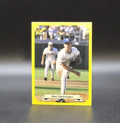 1987 Classic Yellow BRET SABERHAGEN Green Back Variation / Error Card #116 KC - Image 1 of 2