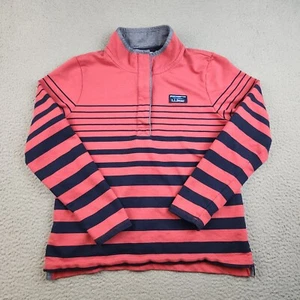 LL Bean Womens Small PS Cotton Rugby 1/4 Button Henley Long Sleeve Shirt Preppy - Picture 1 of 8