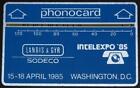IntelExpo 1985 PhonoCard (Washington D.C.) First USA Card (RARE) USED Phone Card