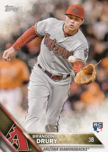 Lot of (10) 2016 Topps Mini BRANDON DRURY Rookie Card SP/1000 #607 Diamondbacks - Picture 1 of 1
