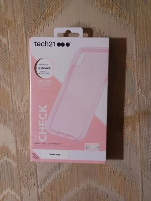 Tech 21 iPhone X Xs Phone Case Rose Tint Pink Evocheck Flex Shock 10 Ft Drop... - Image 1 of 2