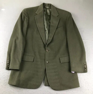 VTG Polo Ralph Lauren Blazer Mens 42 Long Green 100% Camel Hair Button Lined USA - Image 1 of 4
