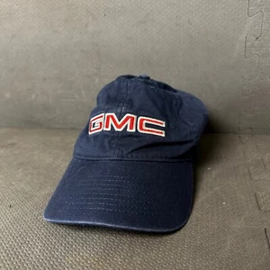 GMC Hat Cap Blue with Silver Outlined Red Lettering Hook Loop Soft - Picture 1 of 7