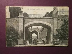 CPA 72 LE MANS - l'entrée du tunnel - diligence - publicité PHARMACIE - Imagen 1 de 2