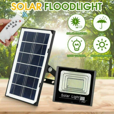 LED Solarleuchte Solarlampe Strahler Flutlicht 7000K Außenstrahler Wandleuchte - Bild 1 von 4