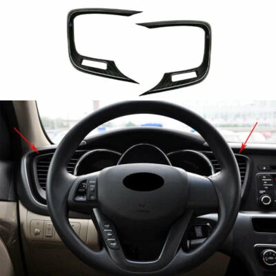 Para Kia Optima 2011-2015 painel interno de fibra de carbono saída de ar tampa de ventilação acabamento - Imagem 1 de 4