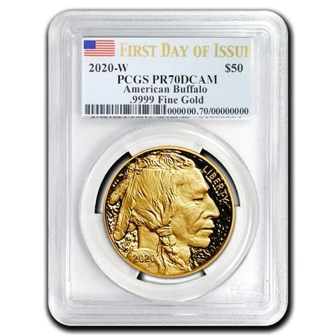 2020-W 1 oz Proof Gold Buffalo PR-70 PCGS (FDI) - SKU#199496 Cover