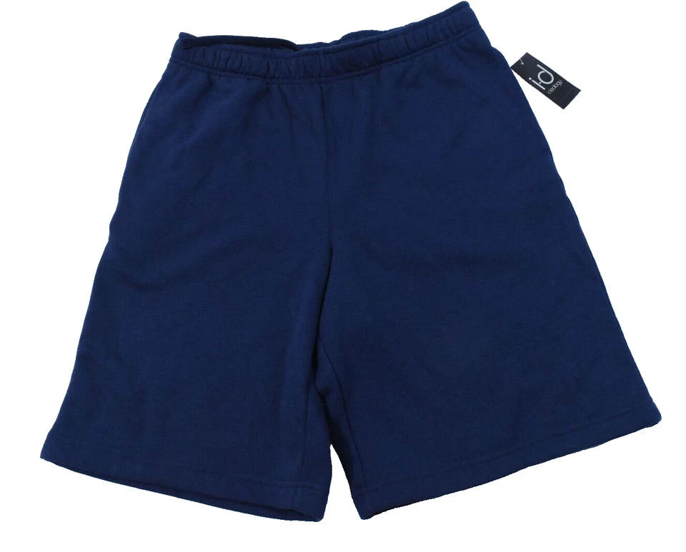Ideology Mens Solid Fleece Drawstring Shorts Navy Blue M