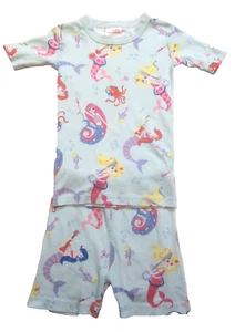 Hanna Andersson Mermaid Pajama Short Sleeve Organic Cotton size 120 6-7 US - Picture 1 of 4