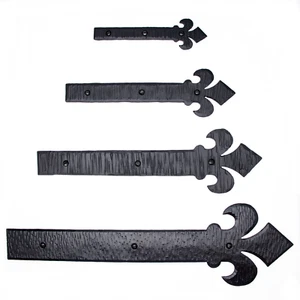 2 Pack 6" 9" 12" 16" Decorative Dummy Strap Hinge, Rustic False Hinge, Iron Faux - Picture 1 of 14