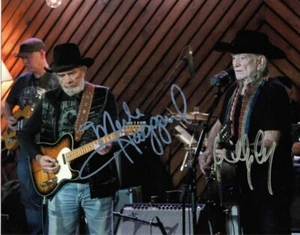Willie Nelson Merle Haggard handsigniert signed 8x10 Foto Reprint Country Outlaw - Bild 1 von 1