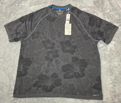 Camisa Floral Tommy Bahama Islanactive Hibiscus Cove Para Hombre XXL Gris UPF 30 2XL Foto 1 de 4