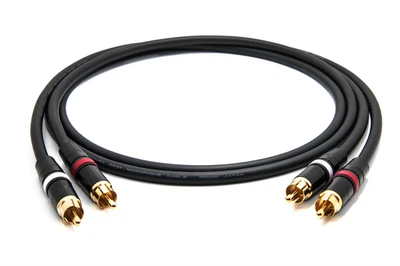 enoaudio Mogami 2534 Stereo Pair (L,R) Audio Cables | Rean Gold RCA RCA | HiFi - Image 1 of 4