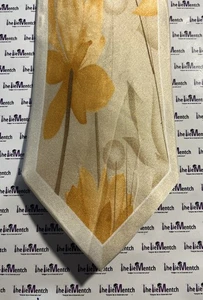 STACY ADAMS Silk Beige With Floral Design Neck Tie 3.875”(New Without Tags) - Picture 1 of 3